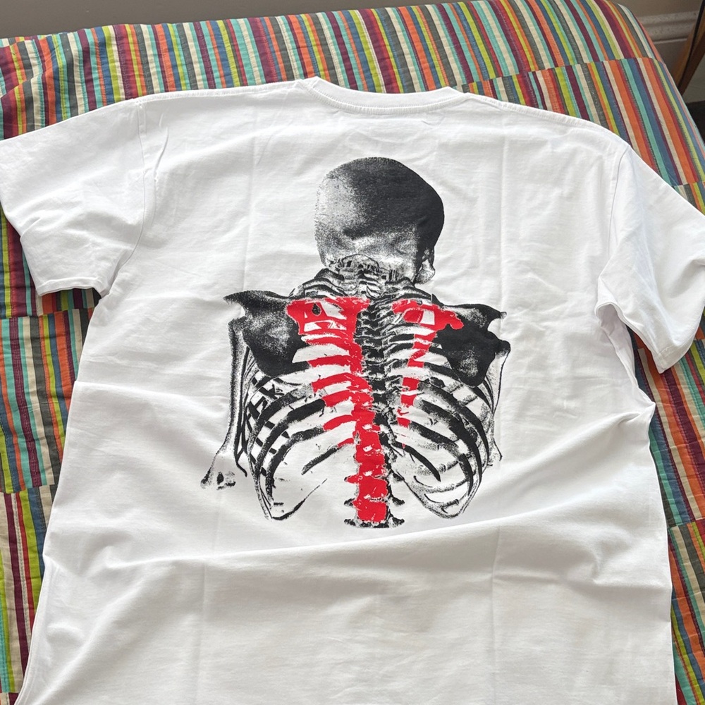 Sale Vlone never broke again  Skeleton Back Tee with Red Spine extra large new